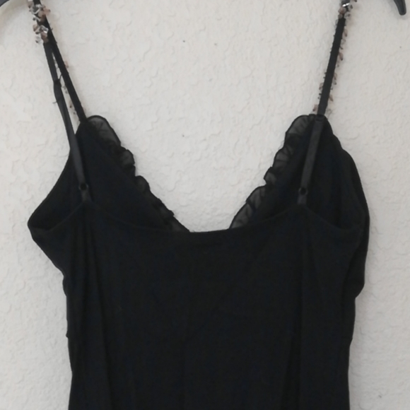 Authentic Guess Jeans Mini Plunge Black Dress - Picture 7 of 8